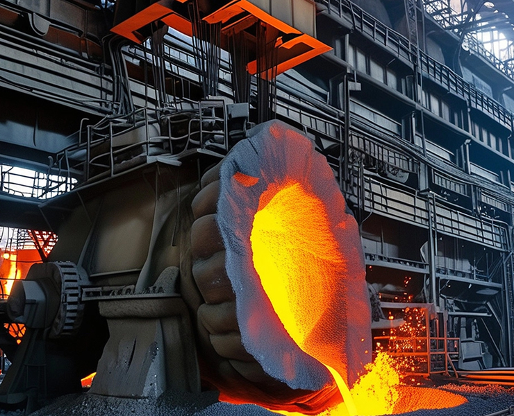 Cabos flex&iacute;veis Rona em aplica&ccedil;&otilde;es da ind&uacute;stria metal&uacute;rgica