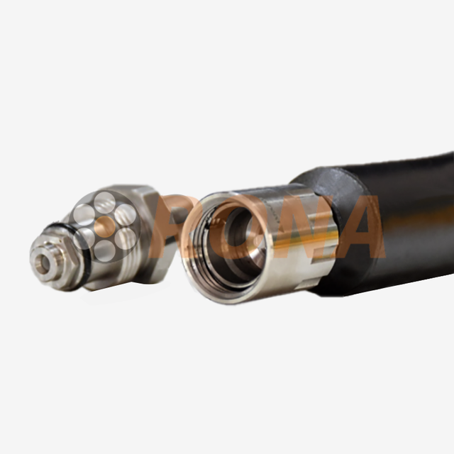 Todo o conjunto do conector de fibra &oacute;ptica profunda do mar