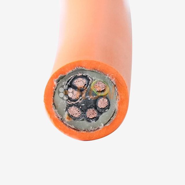 Cabo de alimenta&ccedil;&atilde;o de corrente de arrasto de servo motor protegido PUR alto Flex