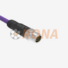 Conjunto de cabo industrial da solu&ccedil;&atilde;o externa robusta da conectividade dos conectores M12 industriais 